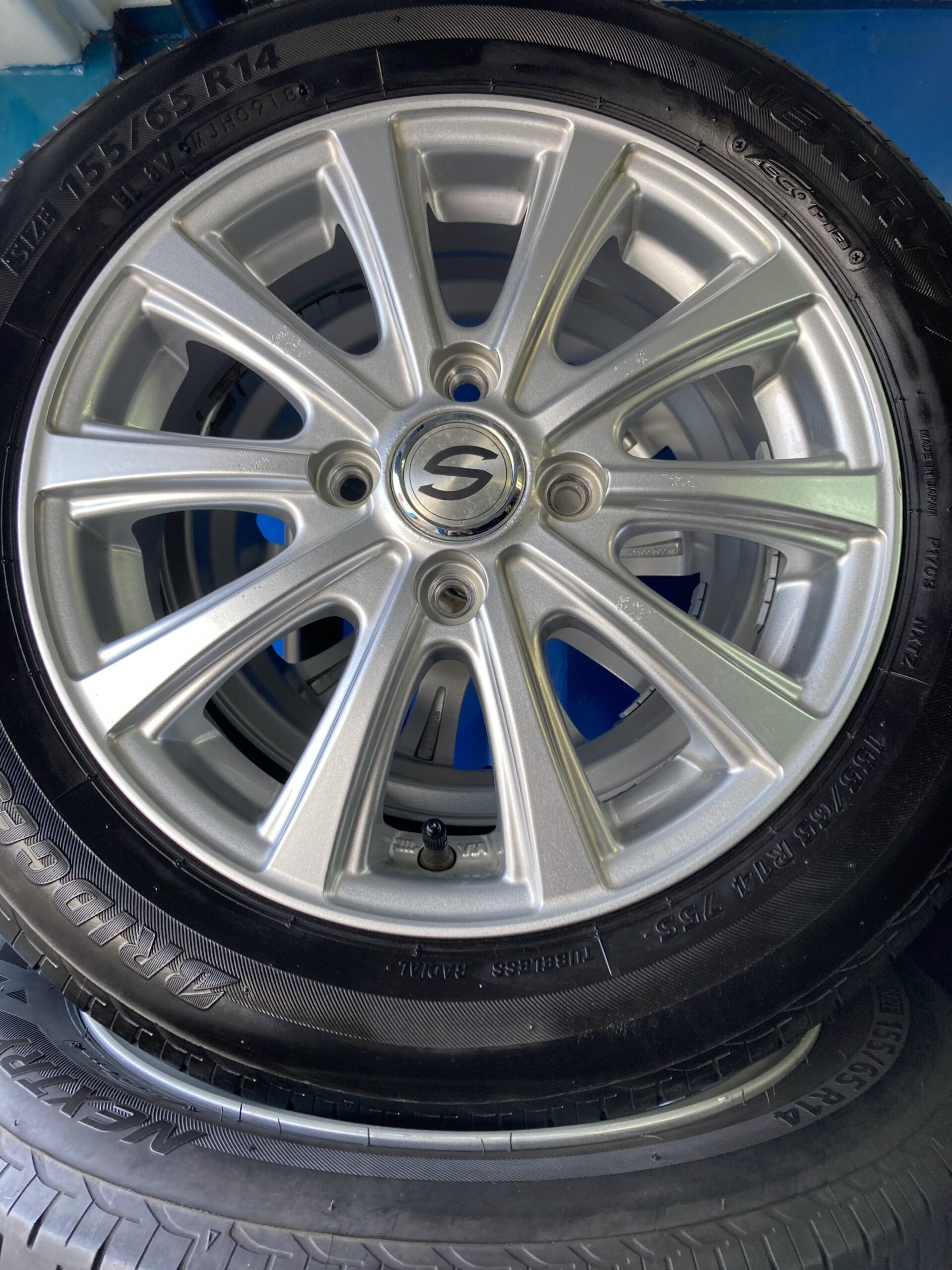 新品タイヤ4本 交換工賃など全て込み 155/65R14 ブリヂストン