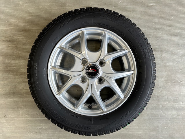 TireBox Sendai | 4本税込価格￥22000- 軽自動車 155/65R13 ブリヂストン ブリザック VRX 19年製  13インチ冬タイヤホイールセット スタッドレスタイヤ